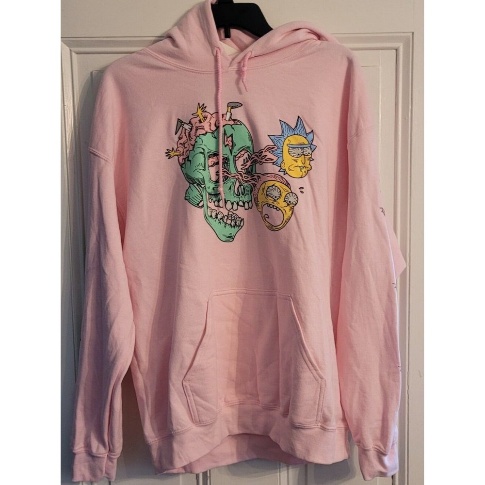 Rick And Morty Adult Swim Pink Hoodie - NEW Small Medium Large Brand New Fall